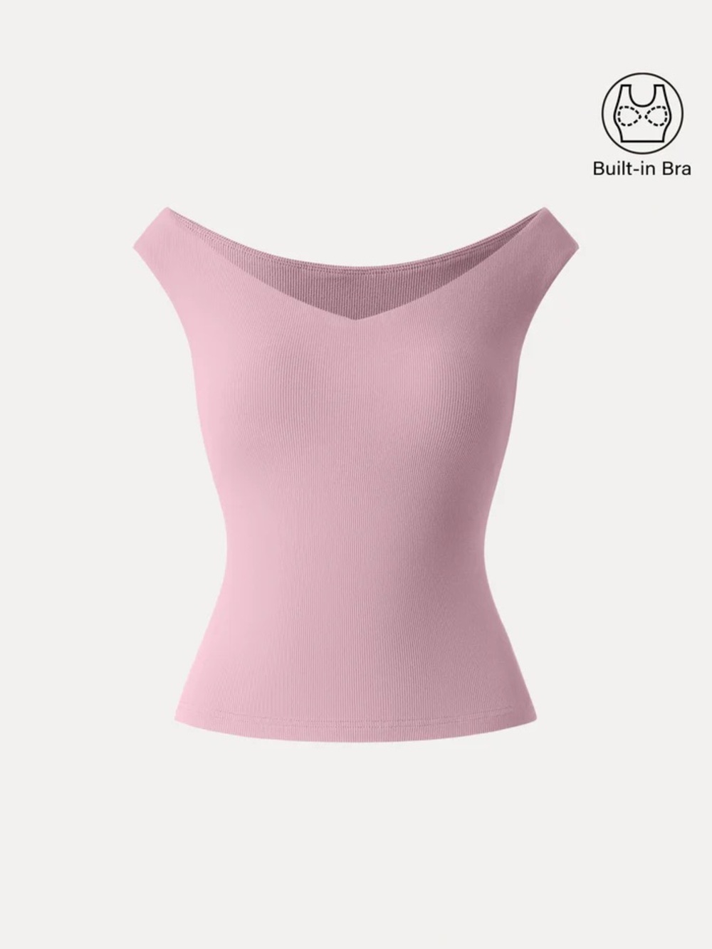NWT OGL Essential V-neck New Airy Bra Top in pink - Picture 4 of 5